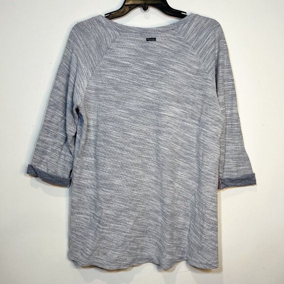 COLUMBIA SPORTSWEAR Shirt L Womens Grey Aztec Print Boho‎ Top Size Large - Picture 9 of 11